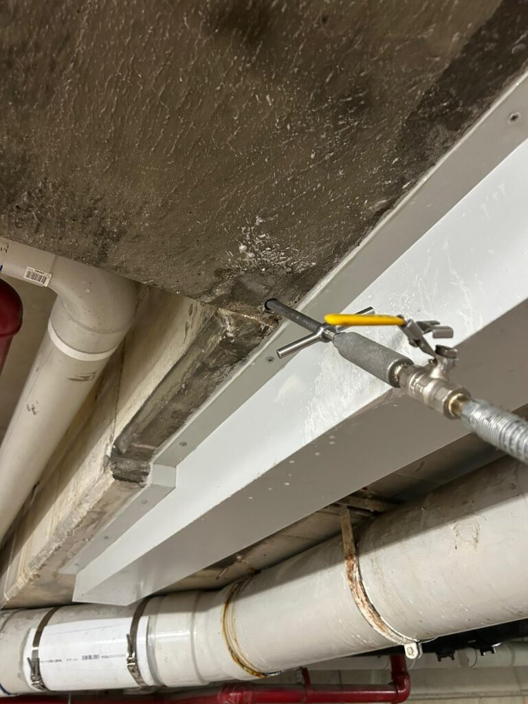 inside the basement DS projects work for basement leak repair