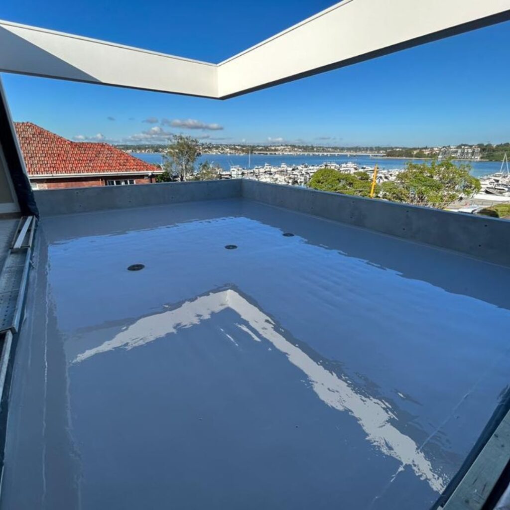 rooftop applied by liquid waterproofing membrane